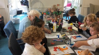 Panda's visit to Lavenders Care Home